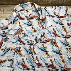 Far Afield Stachio Slipstream Beach Camp Collar Cotton Shirt Men 2-Med Huckberry